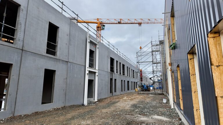 Construction du site industriel pour l'entreprise Pack'R à Saint Jean de Linières
