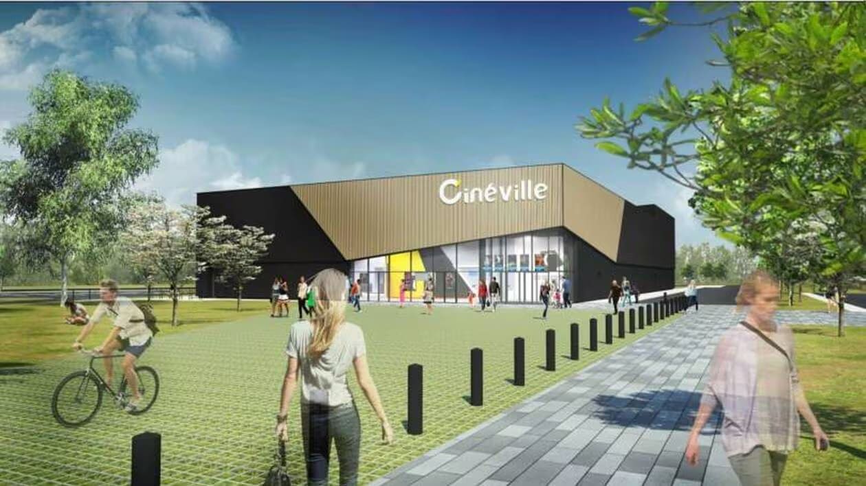 Vue 3D du projet de construction du complexe Cinéville de Beaupréau.