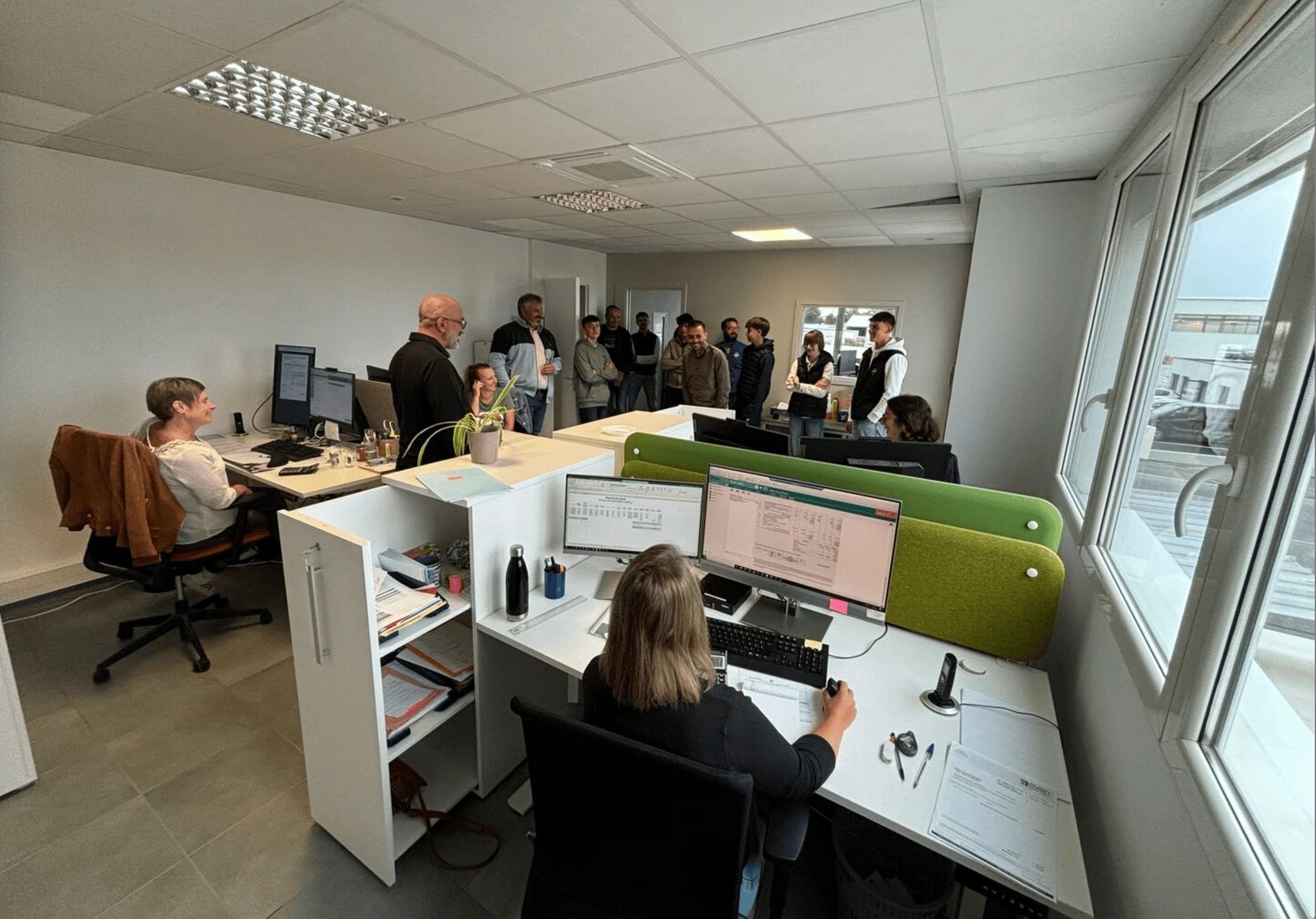 Apprentis découvrant le service comptabilité de Boisseau